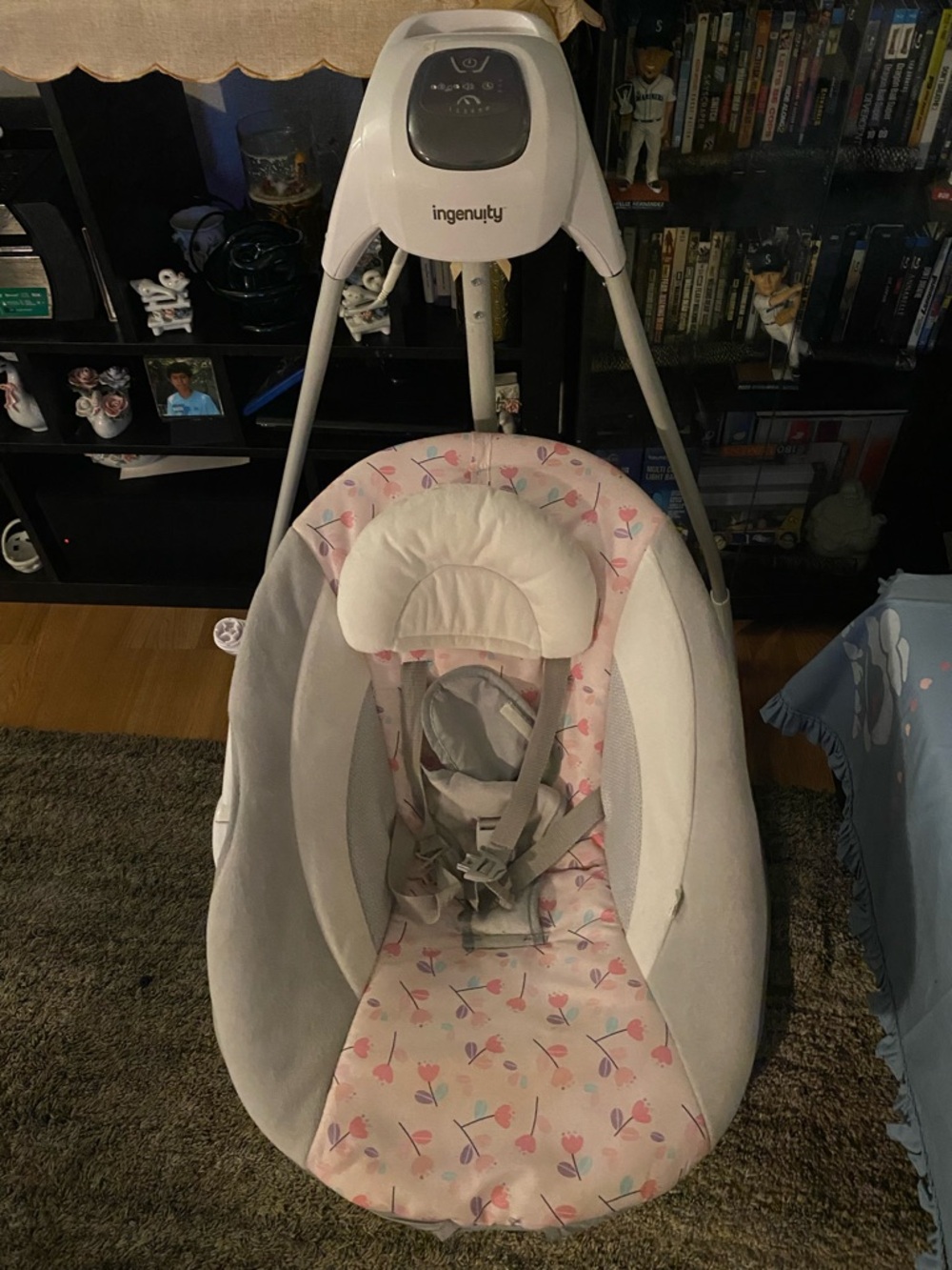 Ingenuity Baby Swing - Pink Floral Seat